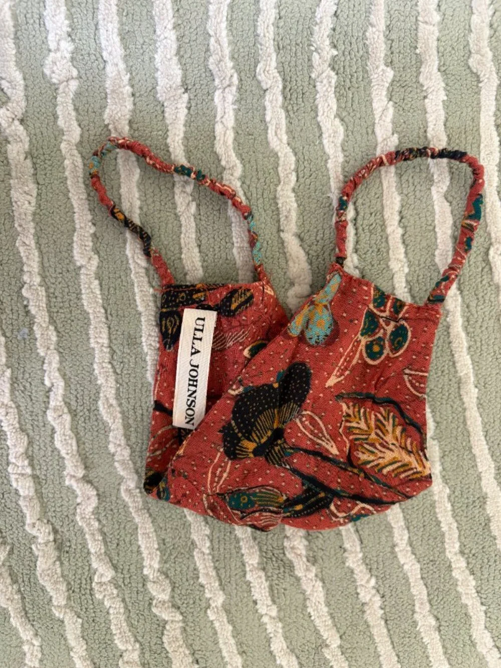 ✨ ULLA JOHNSON Floral Printed Cotton Face Mask ✨